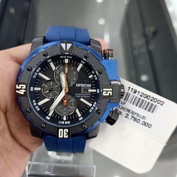 EXPEDITION EXP302 / EX 302 - JAM TANGAN PRIA ORIGINAL - BLUE BLACK