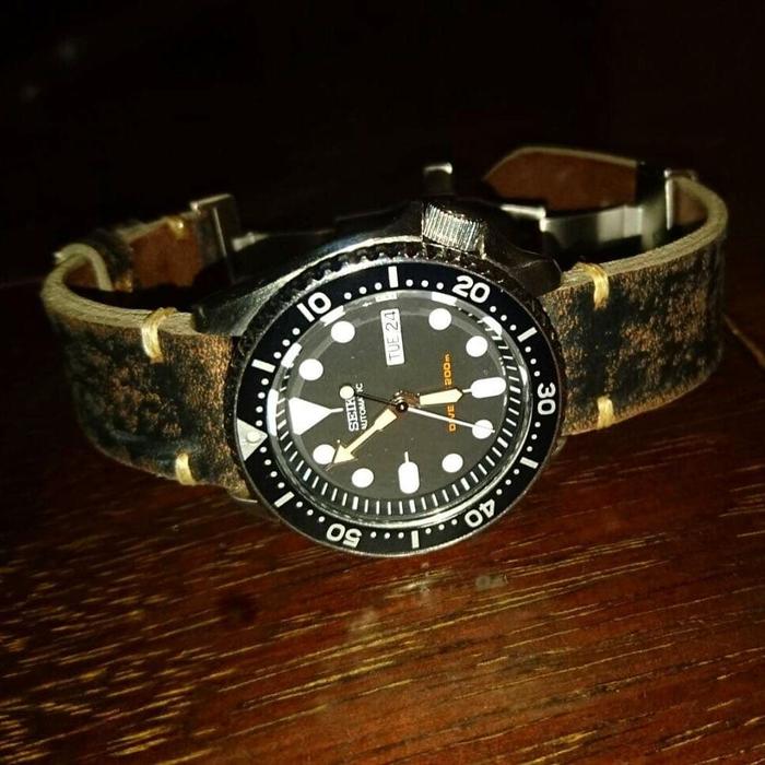 Watch Band Strap Seiko Sea Horse Padi Gunny Straps Minimalist Blackbay