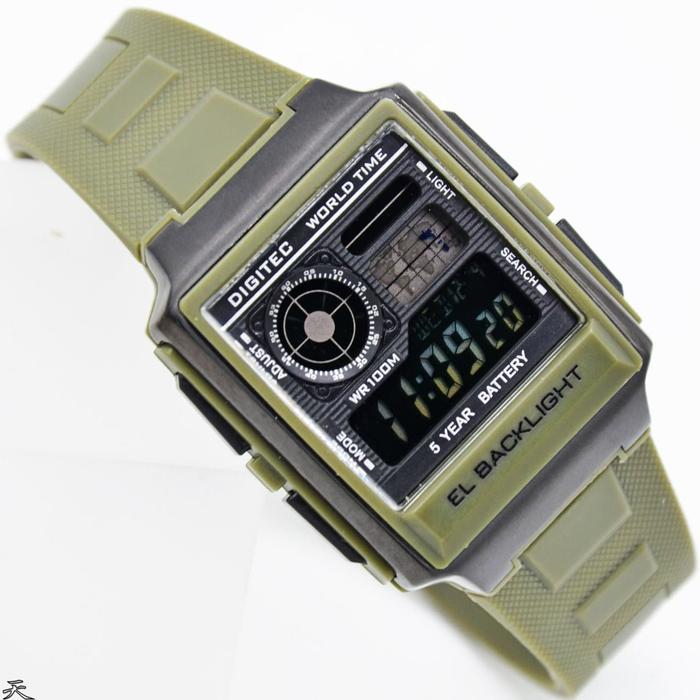 JAM TANGAN PRIA DIGITEC DG-3077T ORIGINAL - GREEN
