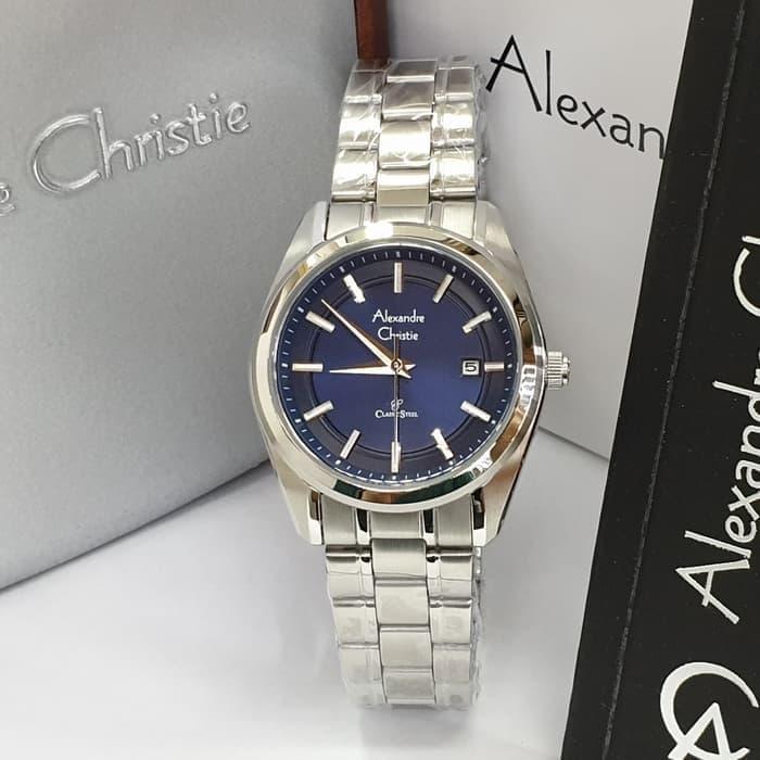 Jam Tangan Wanita Alexandre Christie AC 8618 Original - Blue Silver