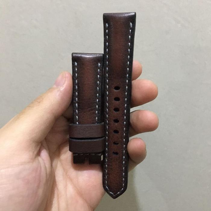 [Gunny Straps] Leather Straps Java Chip For Omega Planet Ocean 600m