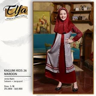 ETHICA KAGUMI KIDS 26 MAROON (UKURAN 7-12)