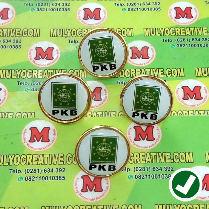 Bross Pin Ukuran 2 Cm Model Bulat Logo Partai PKB