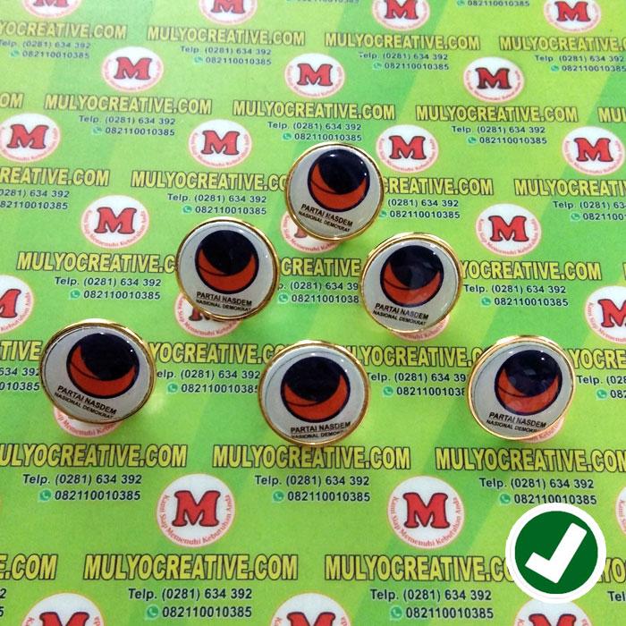 Pin Bross Partai Nasdem - Pin Logo Partai Nasional Demokrat Ukr. 2 Cm