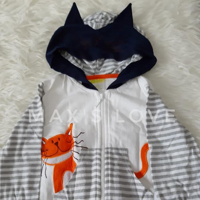 Jaket Eyka Hoodie Anak Balita Laki Motif Kucing
