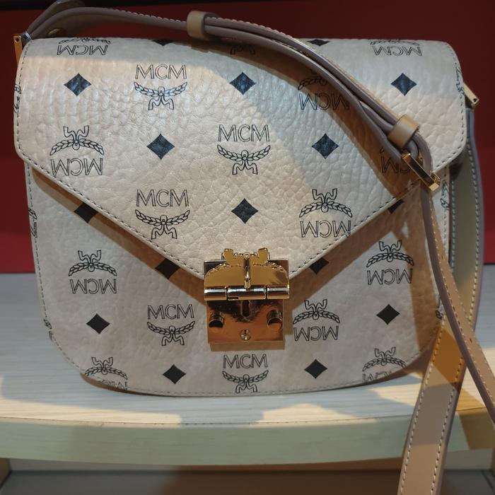MCM Patricia Beige Preloved condt 98% excellent