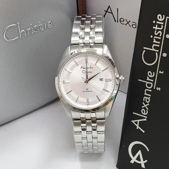 Jam Tangan Wanita Alexandre Christie AC 8595 Silver Original