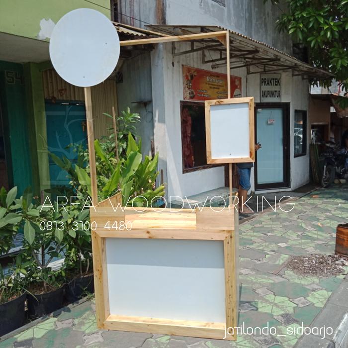gerobak booth rombong kayu portable