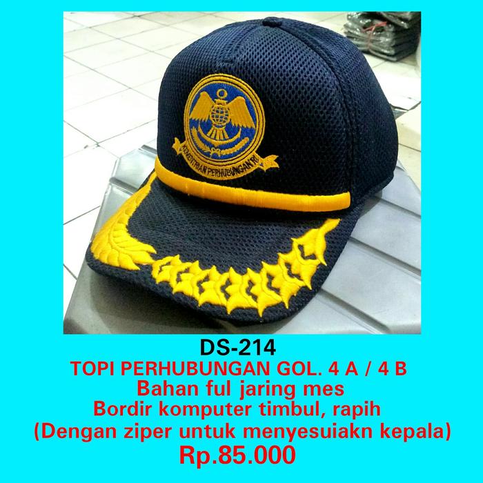ds-214 Topi perhubungan golongan 4 a dan 4 b topi dishub topi kemenhub