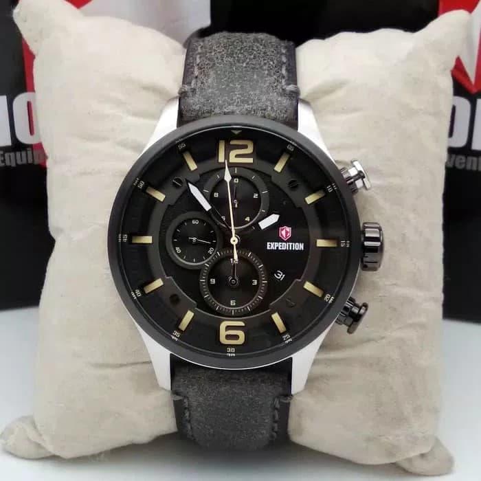 JAM TANGAN PRIA EXPEDITION E6775 SILVER BLACK GREY ORIGINAL