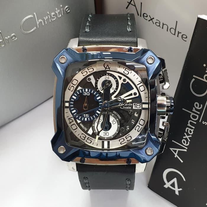 Jam Tangan Pria Alexandre Christie AC 3038 Silver Blue Original