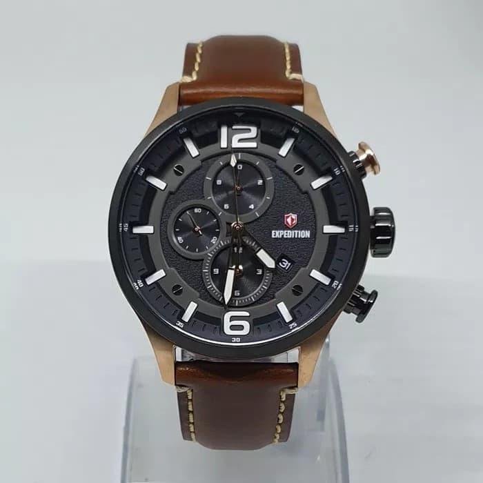 JAM TANGAN PRIA EXPEDITION E6775 ROSEGOLD BROWN ORIGINAL