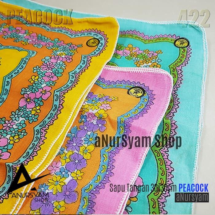 Sapu Tangan 422 Merk PEACOCK / Sapu Tangan Katun PEACOCK
