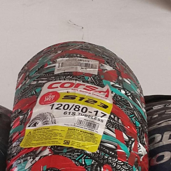 CORSA 120/80-17 S123 TUBELES BAN BELAKANG VELG RING 17