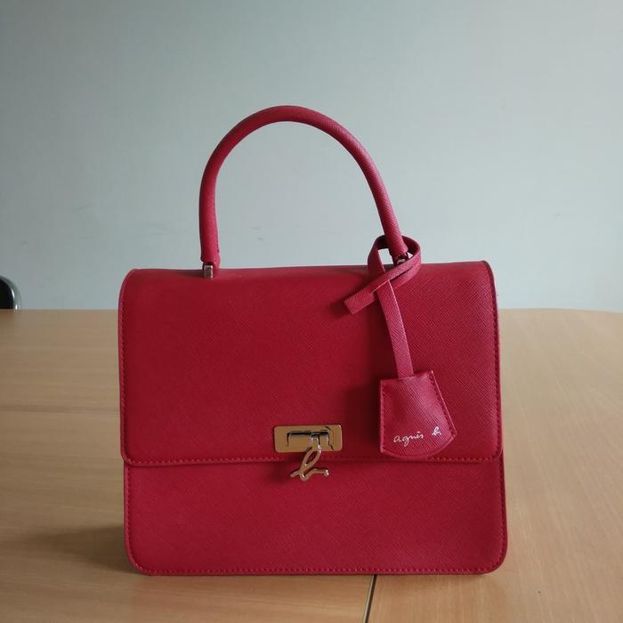 tas merah agnes b