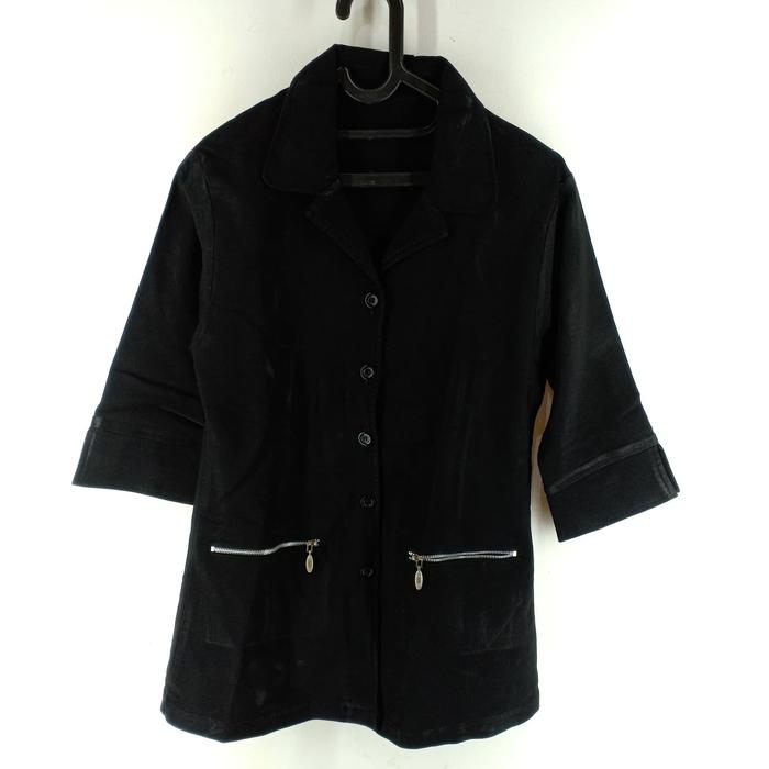 preloved second baju jas kemeja hitam kancing resleting