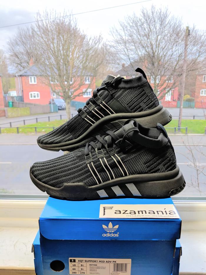 SEPATU EQT SUPPORT MID ADV PRIMEKNIT TRIPLE BLACK