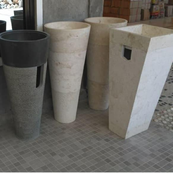 Pedestal Batu Marmer Aneka Bentuk (Kode : 1062)