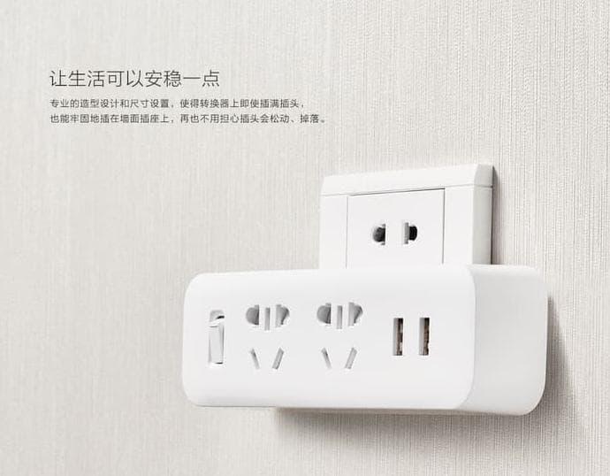 Stopkontak Xiaomi Mi Smart Power Strip 2 Plug With 2 Usb Port 2A