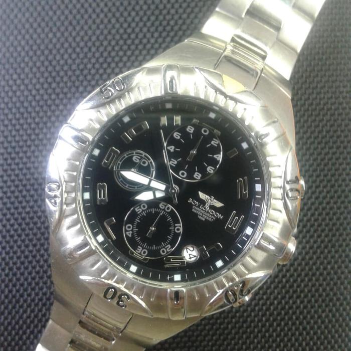 jam tangan bekas BOY LONDON titanium chrono sporty