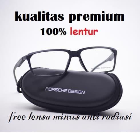 frame kacamata pria porsche (frame+lensa) P8369 sport anti radiasi