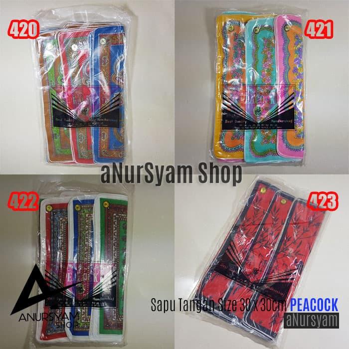 Sapu Tangan Katun Merk PEACOCK Isi 12 / SapuTangan Katun PEACOCK
