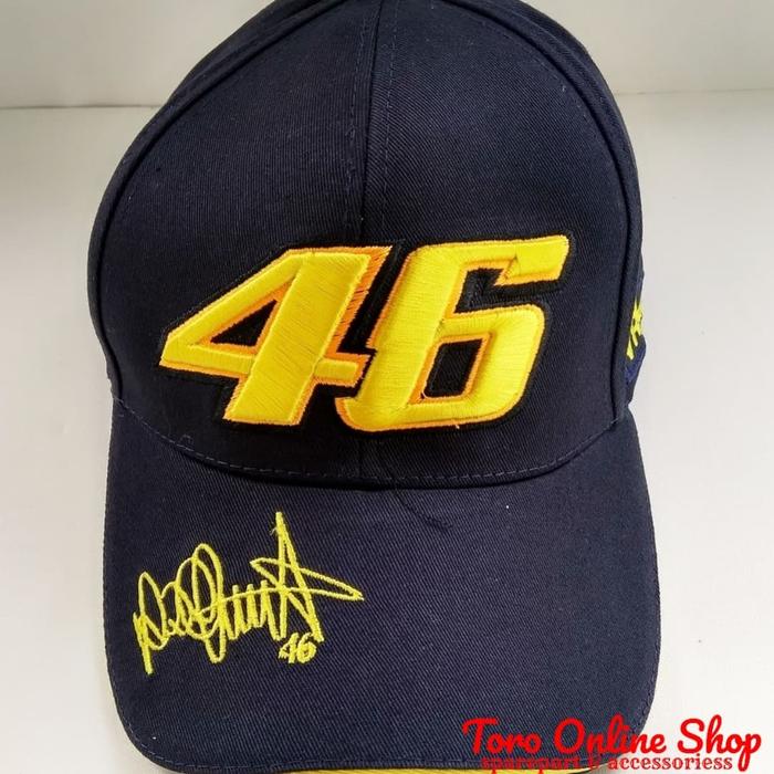 topi baseball pria keren motif motogp vr 46 hitam