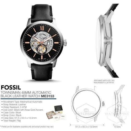 Jam Tangan Pria Merk Fossil ME 3153 & ME3153 Automatic Original