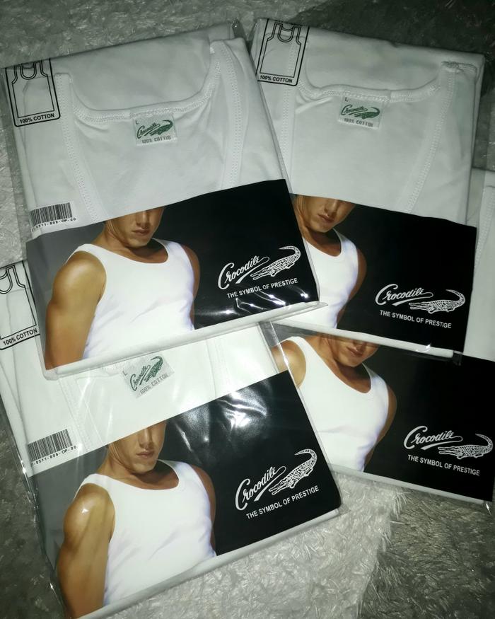 SINGLET KAOS KUTANG BAJU DALAM PRIA LAKI COWOK CROCODILE SIZE S M L XL