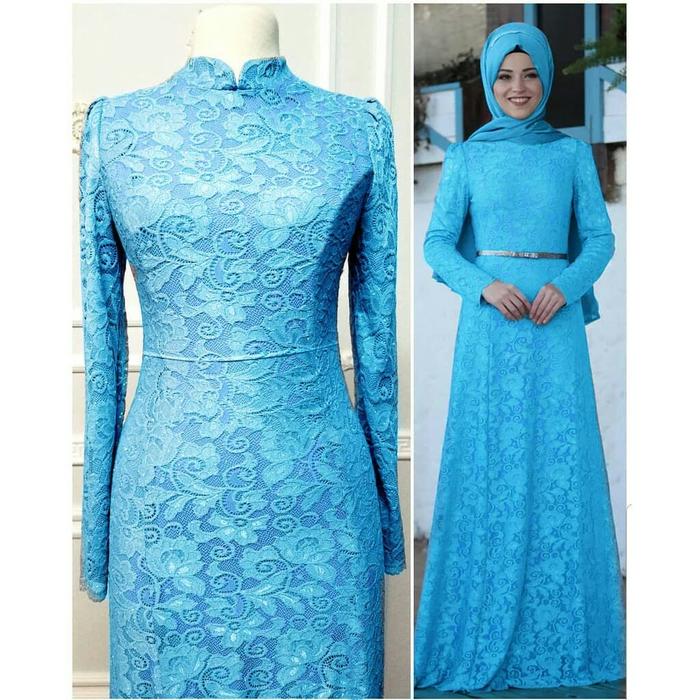Gamis Brokat/baju muslim remaja/seragam pengajian/kosidah/Maxi dress