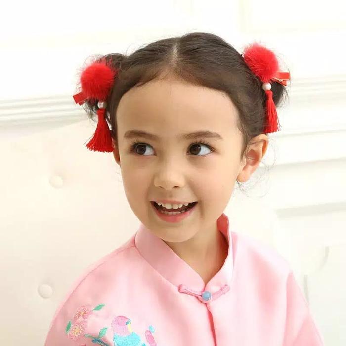 Cepol jepit asesoris rambut anak imlek/cepol rambut/cepol imlek/jepit cepol/jepit rambut cepol/aseso
