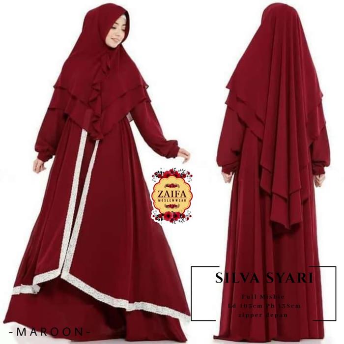 GZ Maxi dress Syari /Gamis Syari /Baju Muslim Syari Terbaru Silvia