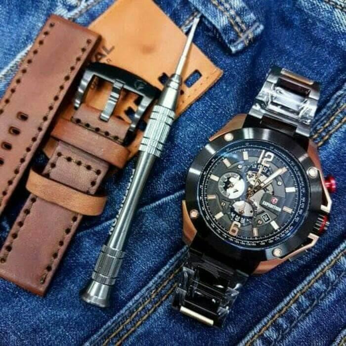 JAM TANGAN EXPEDITION E6697 ROSEGOLD BLACK. GARANSI RESMI 1TAHUN