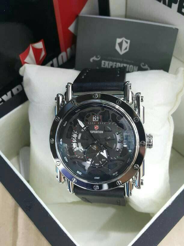 JAM TANGAN EXPEDITION E6724 SILVER BLACK. GARANSI RESMI 1TAHUN