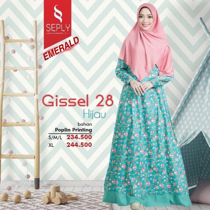 GAMIS MUSLIMAH SEPLY EMERALD GISSEL 18 HIJAU