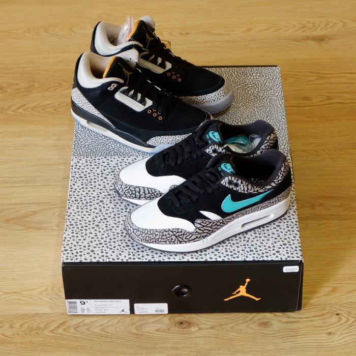 Atmos x Air Jordan 3 Retro x Air Max 1 "Safari Pack" Atmos Pack