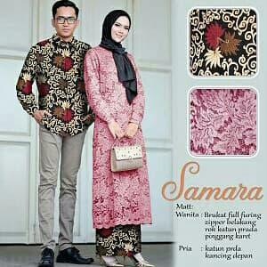 Couple Long Tunik Brukat Batik Prada Samara