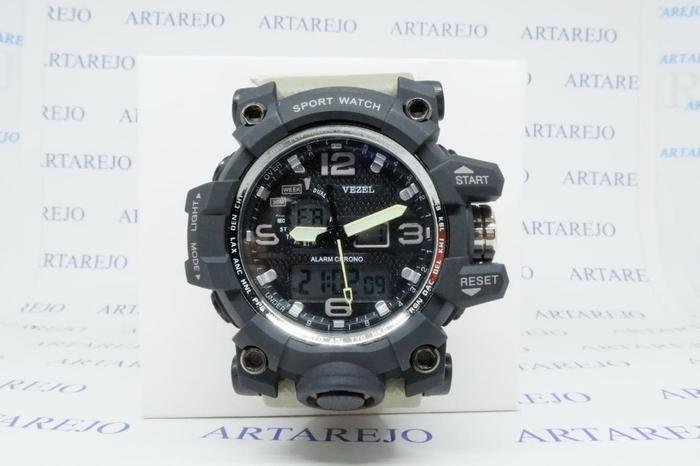 JAM TANGAN DIGITAL ANALOG VEZEL V011 HITAM