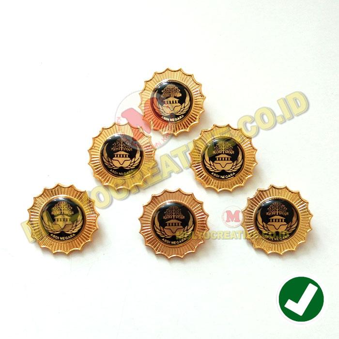 Lencana Abdi Negara Golongan II - Pin ASN Korpri Magnet Warna Hitam