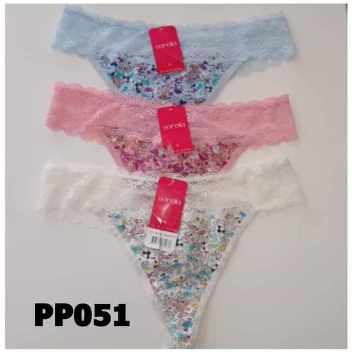 M L celana dalam panty gstring murah branded sorella katun pp051