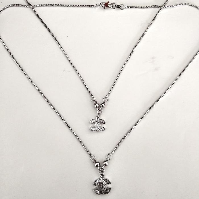 Kalung koye wanita xuping putih asli