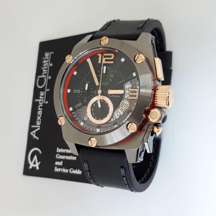Jam Tangan Pria Alexandre Christie AC 6456 MC Black Grey
