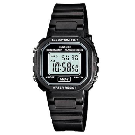 Jam Tangan Digital Wanita Casio LA-20WH-1A 34.5mm Hitam Resin