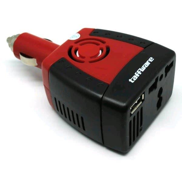 Taffware Power Inverter Mobil dengan 2 USB Port 150W 220V ORIGINAL