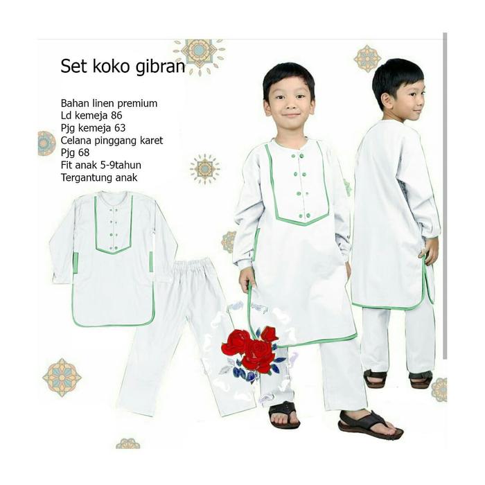 SET KID KOKO GIBRAN Setelan Muslim Koko Anak