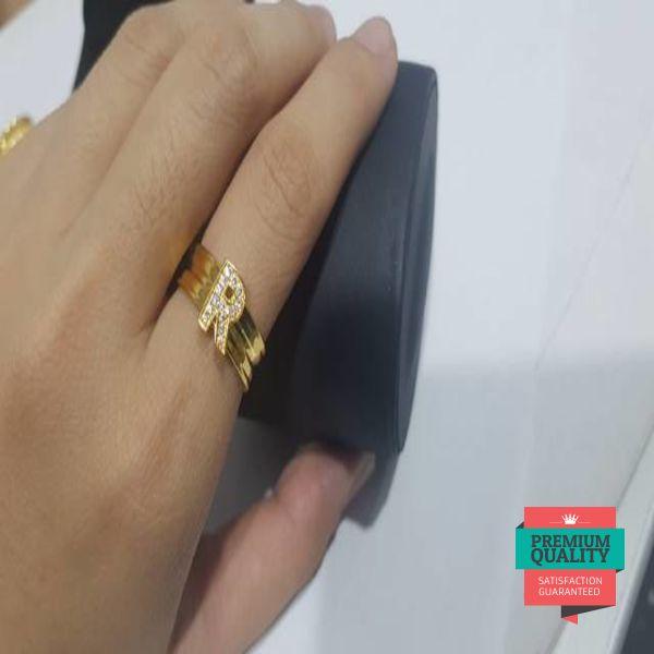 Murah terbaru...cincin huruf r cincin nagita kadar 875 cincin