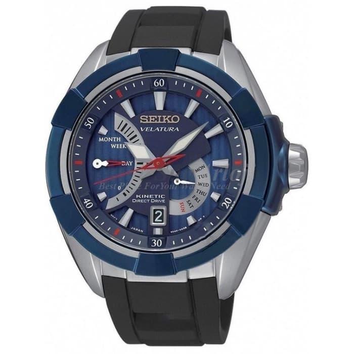 Seiko Velatura SRH017P2 Kinetic Direct Blue Navy Dial Rubber Strap