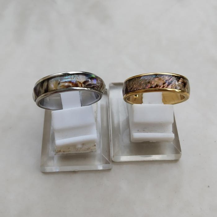 Cincin Stainless Steel Kerang Abalone