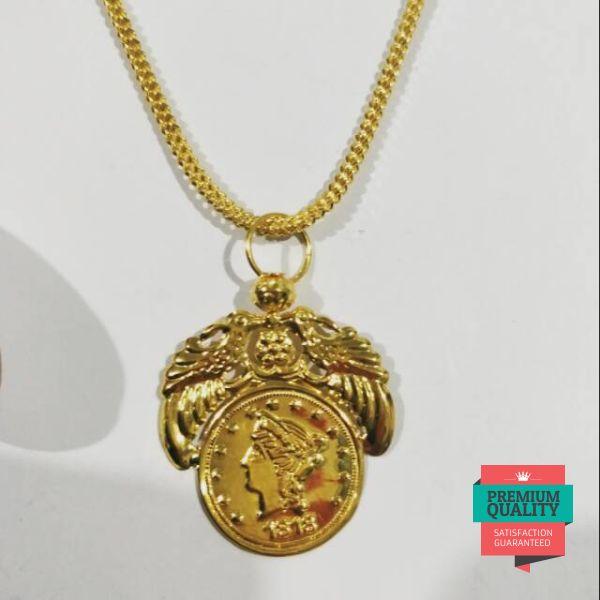 Promo Paket kalung emas asli kadar 700 model koin Elegan