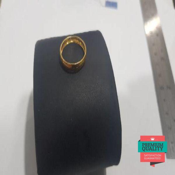 Terlaris cincin emas asli kadar 875 etnik polos stengah Keren